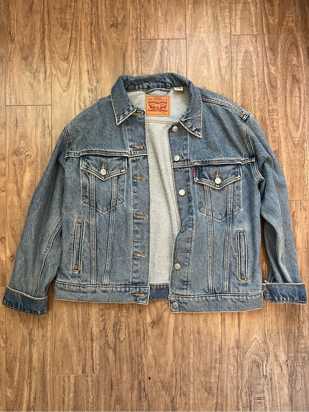 Levi's Light Blue Denim Jacket with Button Front